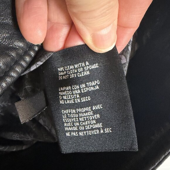 Guess Women's Faux Leather Moto Jacket Removable Faux Fur Collar Baddie Biker XL - Picture 15 of 16